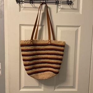 Doen Eze Woven Bag in Raffia Stripe